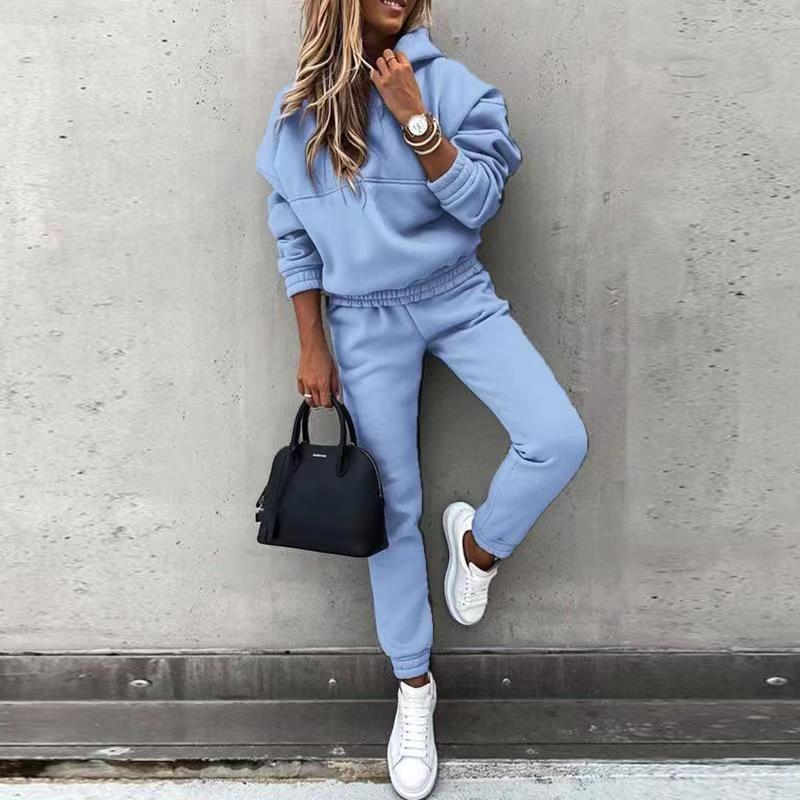 Women's New Hooded Sweatshirt Sports Suit