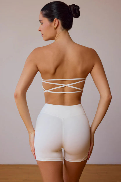 Sports Workout Beauty Back Tube Top With Chest Pad Anti-exposure Yoga Vest